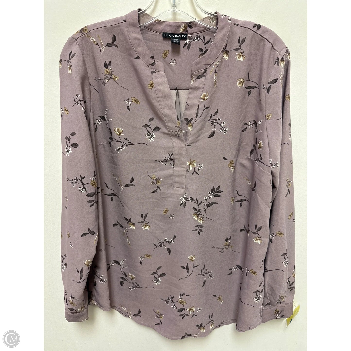 Top Long Sleeve By Hilary Radley In Purple, Size: M
