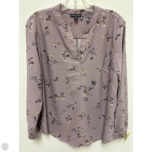 Top Long Sleeve By Hilary Radley In Purple, Size: M