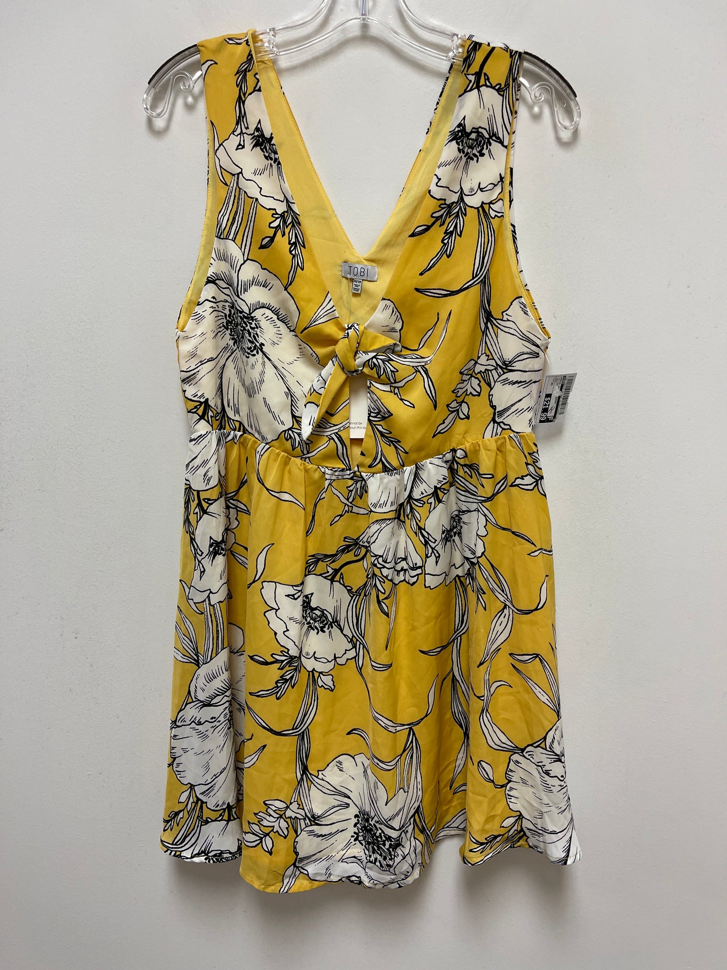 Yellow Dress Casual Short Tobi, Size Xs