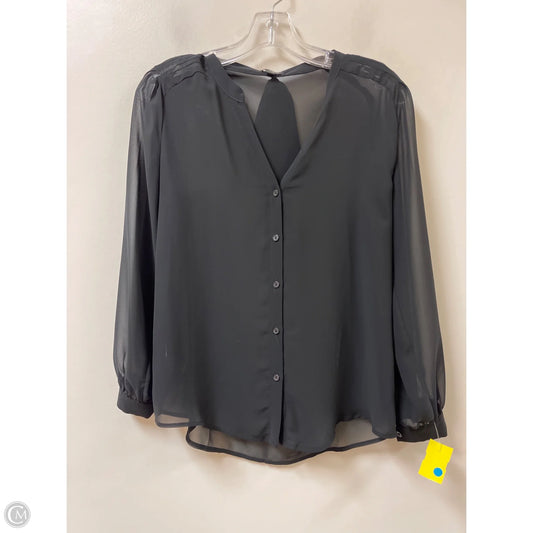 Blouse Long Sleeve By Ann Taylor In Black, Size: Sp