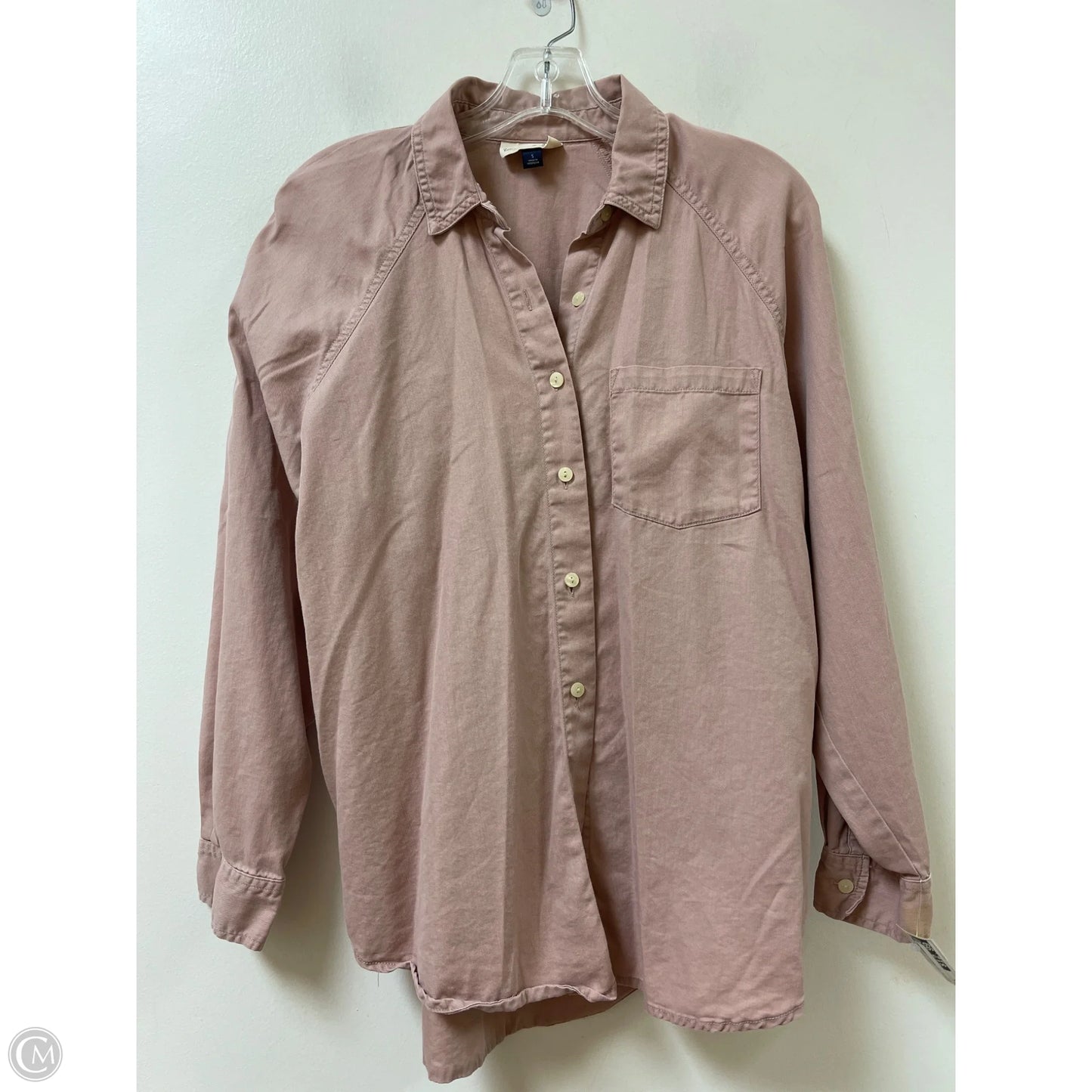 Blouse Long Sleeve By Universal Thread In Pink, Size: S