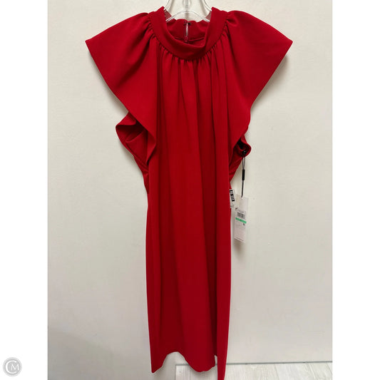 Dress Casual Midi By Calvin Klein In Red, Size: M