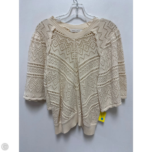 Top Short Sleeve By Bishop + Young In Cream, Size: S