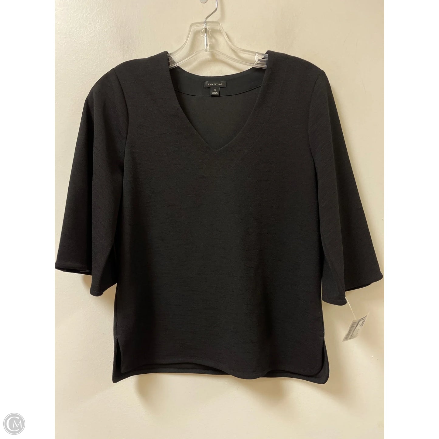 Top Long Sleeve By Ann Taylor In Black, Size: Xs