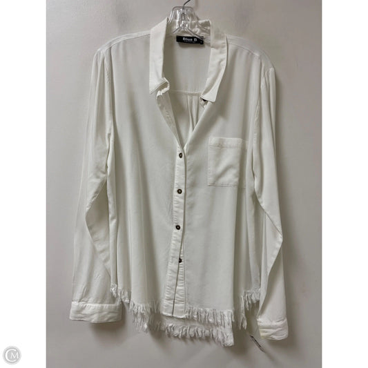 Blouse Long Sleeve By Clothes Mentor In White, Size: S