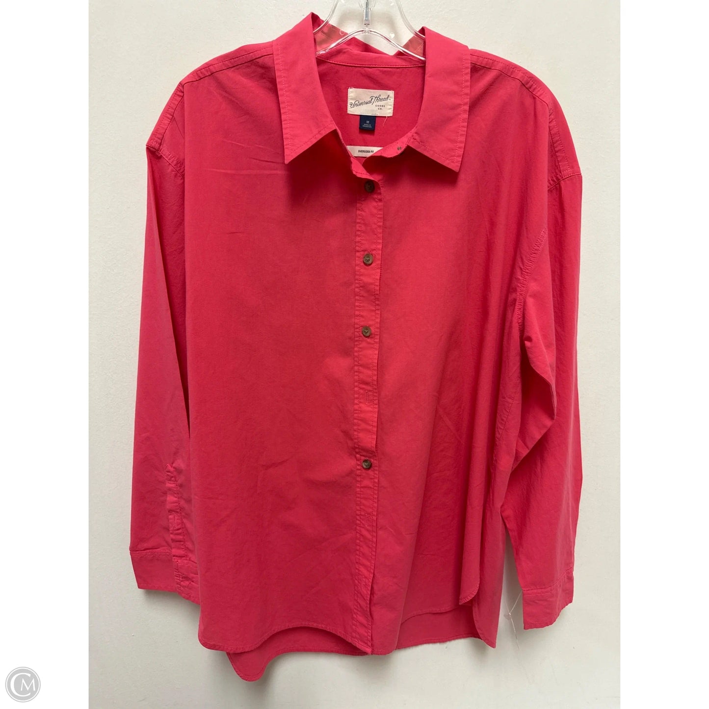 Blouse Long Sleeve By Universal Thread In Pink, Size: M