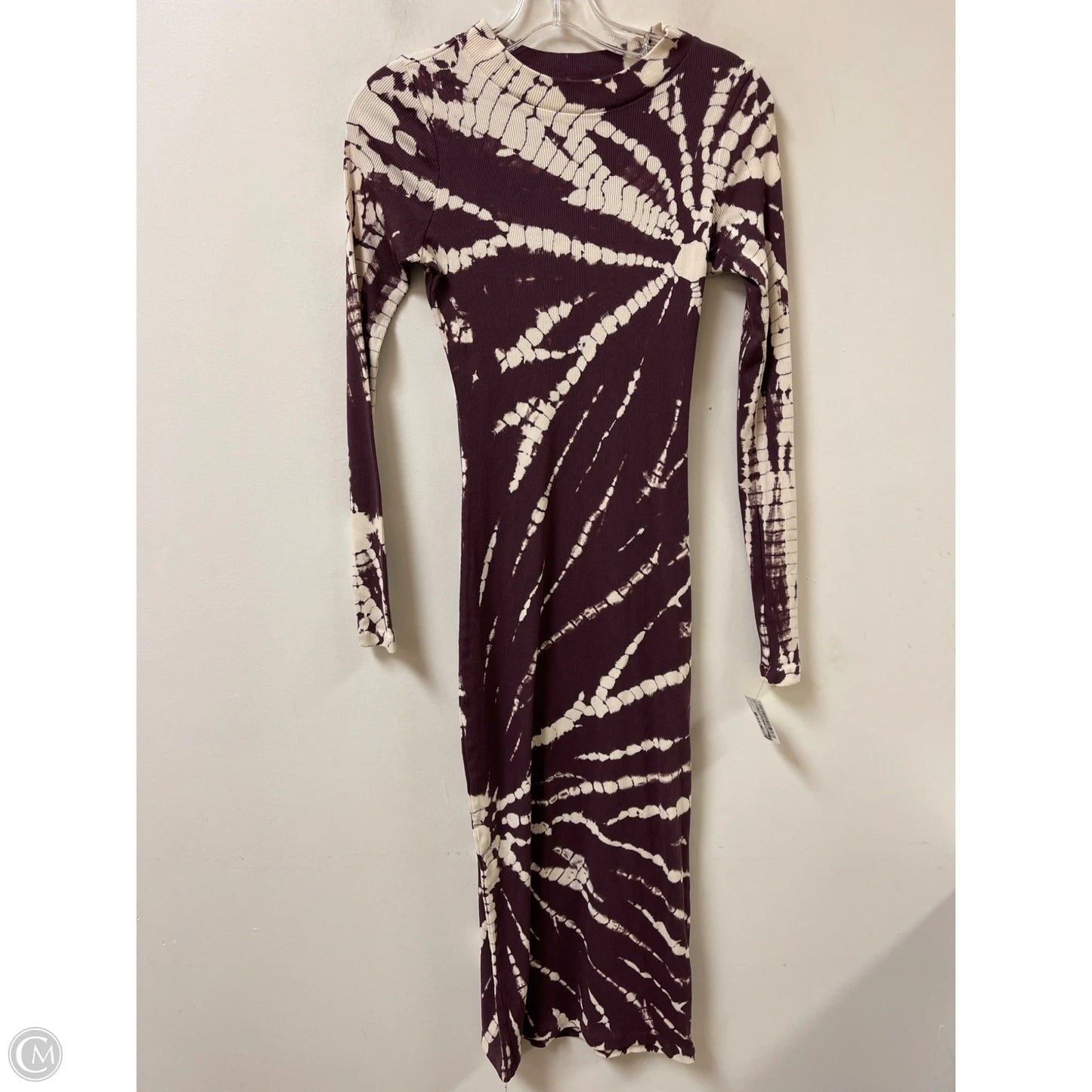 Dress Casual Maxi By Young Fabulous & Broke In Cream & Purple, Size: Xs