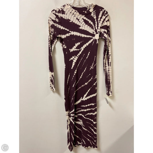 Dress Casual Maxi By Young Fabulous & Broke In Cream & Purple, Size: Xs