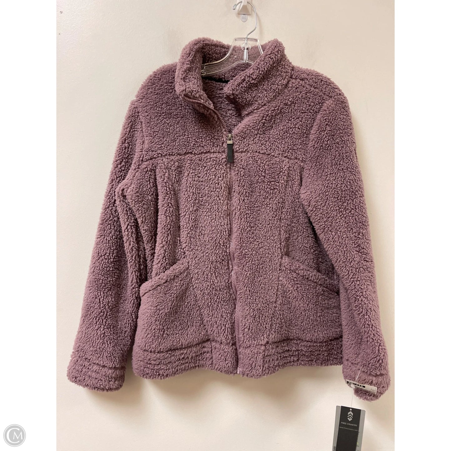 Jacket Faux Fur & Sherpa By Free Country In Purple, Size: M