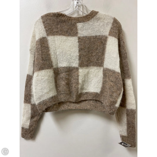Sweater By Clothes Mentor In Brown & Cream, Size: M
