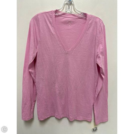 Top Long Sleeve By J. Crew In Pink, Size: M