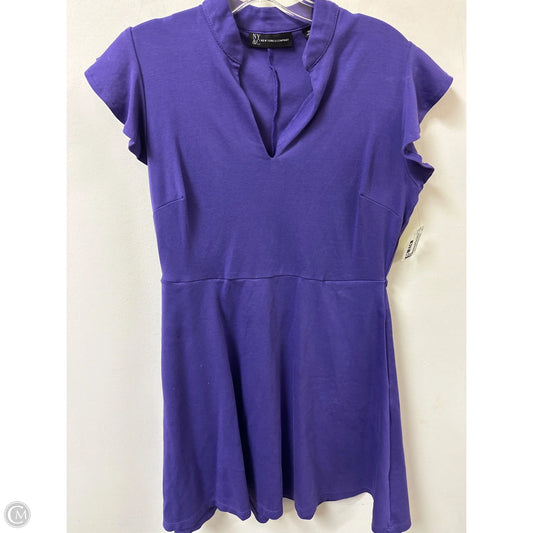 Dress Casual Midi By New York And Co In Purple, Size: M