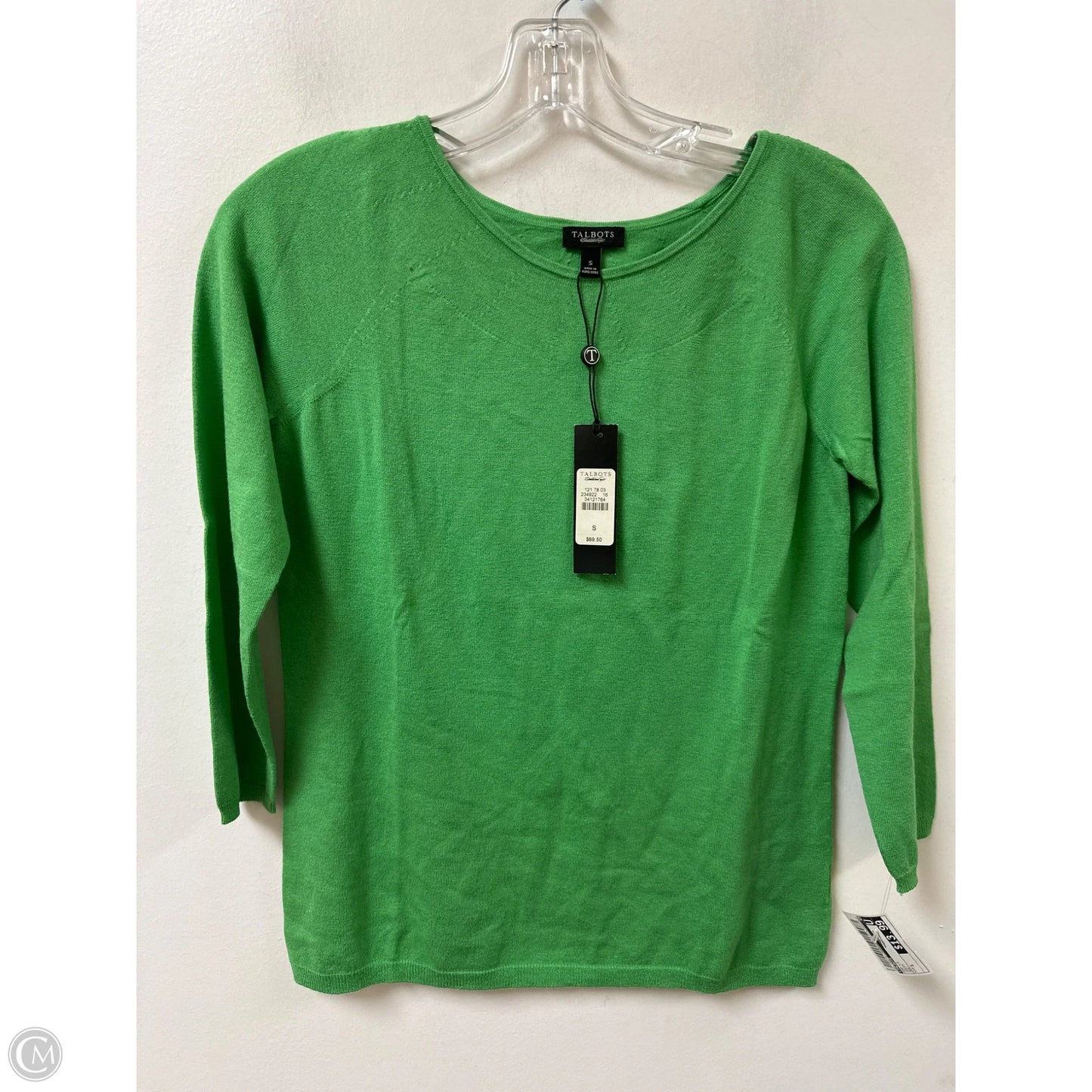Top Long Sleeve By Talbots In Green, Size: S