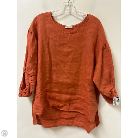 Top Long Sleeve By Clothes Mentor In Orange, Size: M