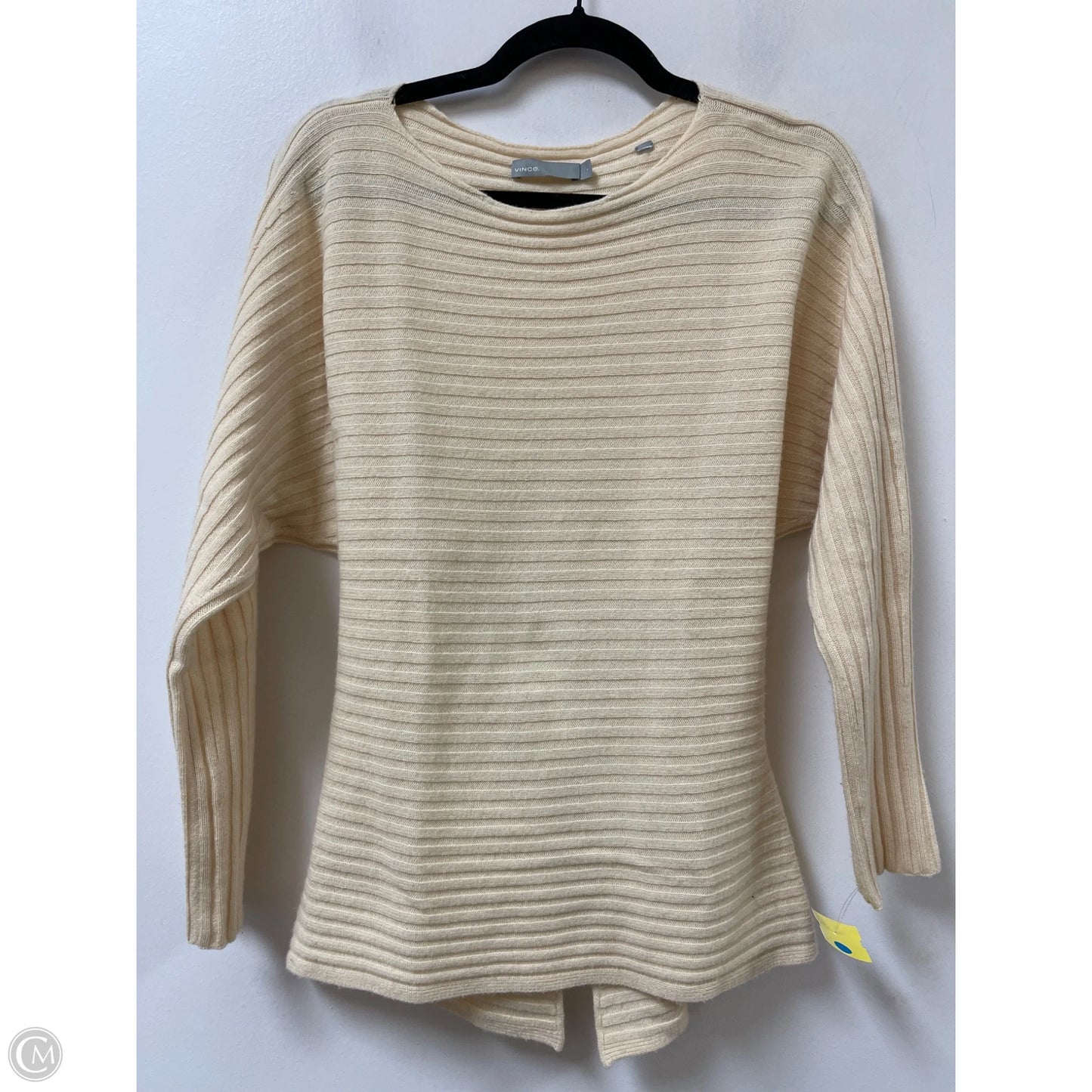 Top Long Sleeve By Vince In Yellow, Size: S