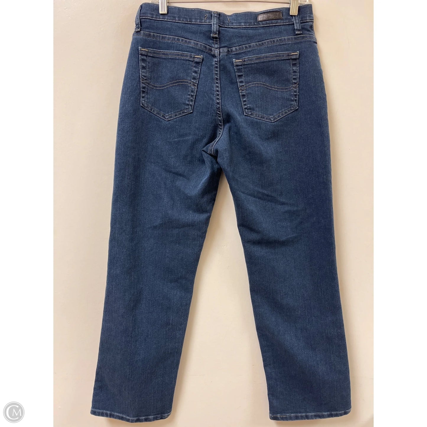 Jeans Straight By Lee In Blue Denim, Size: 8