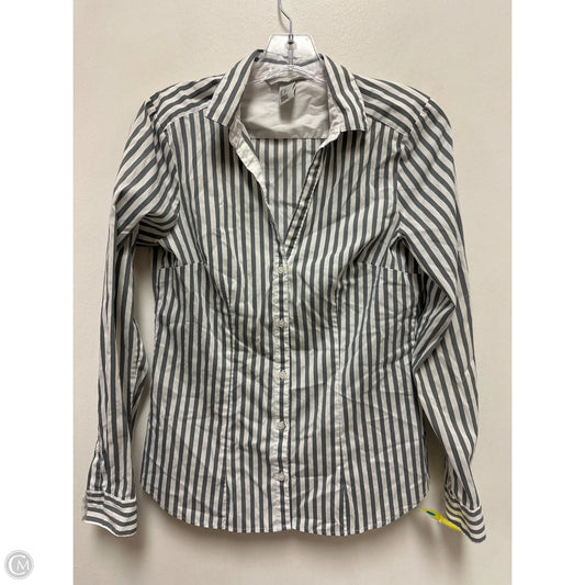 Blouse Long Sleeve By H&m In Striped Pattern, Size: M