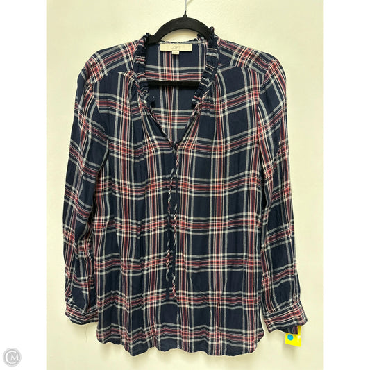 Top Long Sleeve By Loft In Navy, Size: S