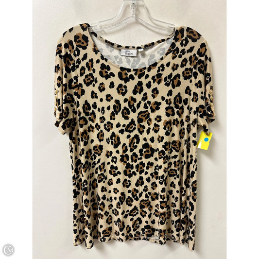 Top Short Sleeve By Kim Rogers In Animal Print, Size: M
