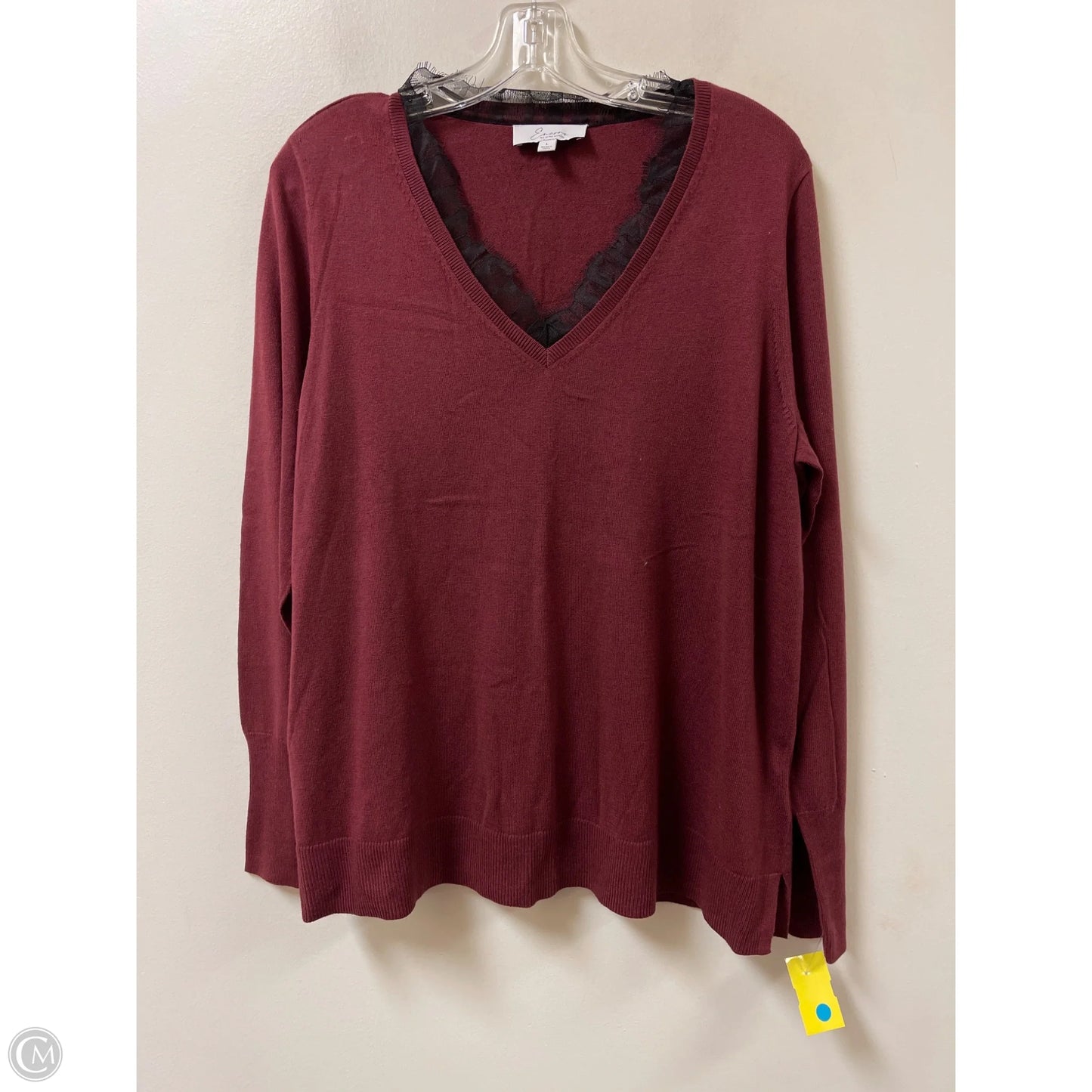 Top Long Sleeve By Clothes Mentor In Red, Size: L