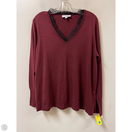 Top Long Sleeve By Clothes Mentor In Red, Size: L