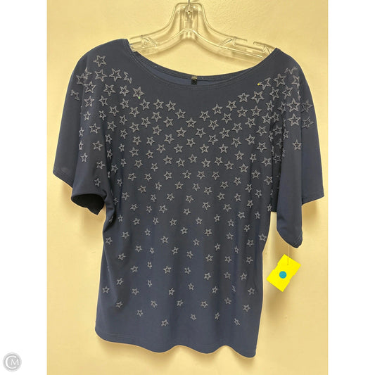 Top Short Sleeve By Clothes Mentor In Navy, Size: S