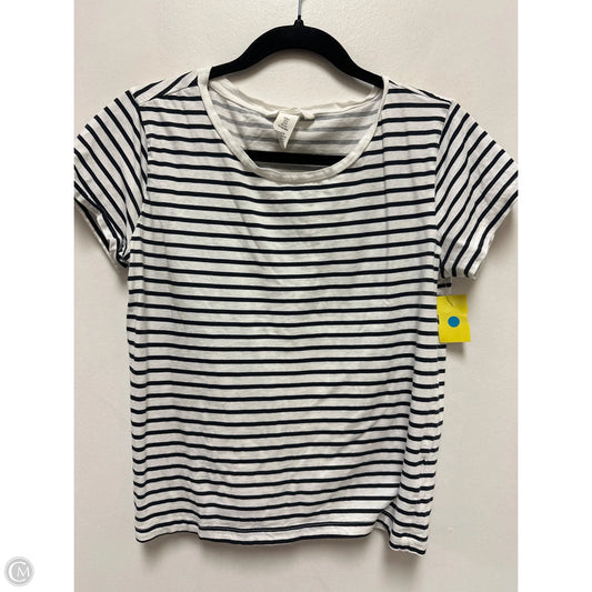 Top Short Sleeve By H&m In Black & White, Size: S