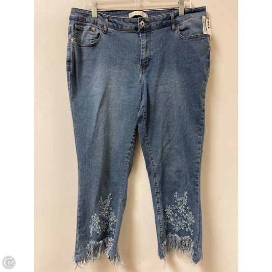Jeans Straight By Cato In Blue Denim, Size: 16