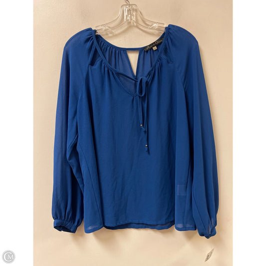 Top Long Sleeve By Rose And Olive In Blue, Size: L