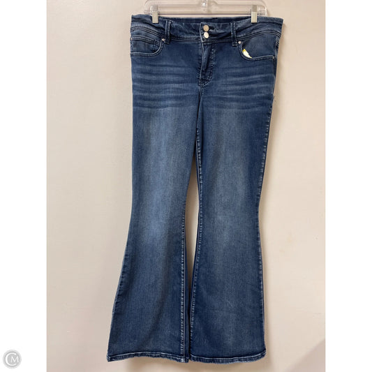 Jeans Flared By Maurices In Blue Denim, Size: 14