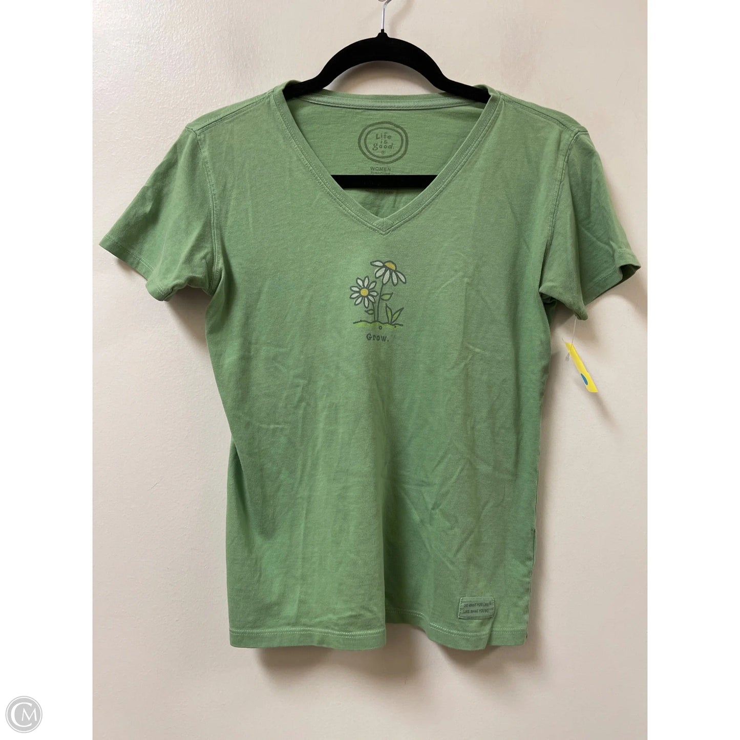 Top Short Sleeve By Life Is Good In Green, Size: Xs