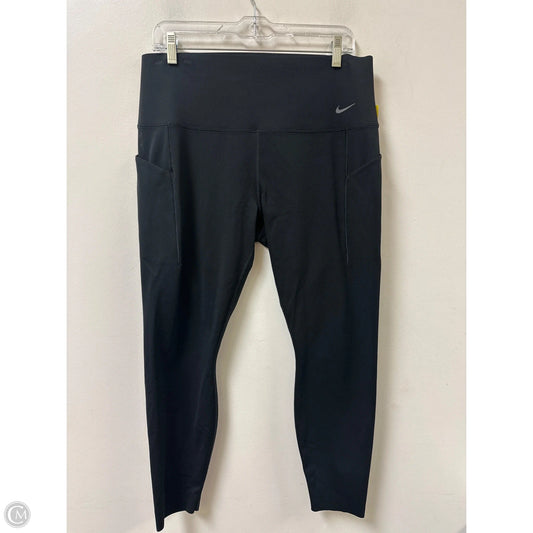 Athletic Leggings By Nike In Black, Size: Xl