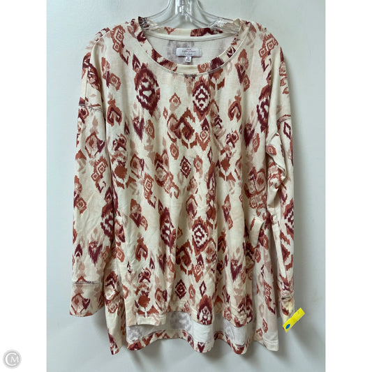 Top Long Sleeve By New Directions In Cream, Size: M