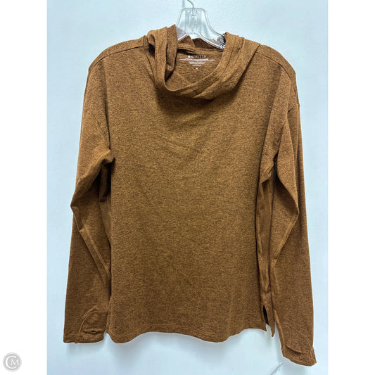 Athletic Top Long Sleeve Hoodie By Athleta In Brown, Size: M