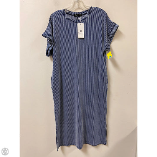 Dress Casual Midi By Clothes Mentor In Blue, Size: M