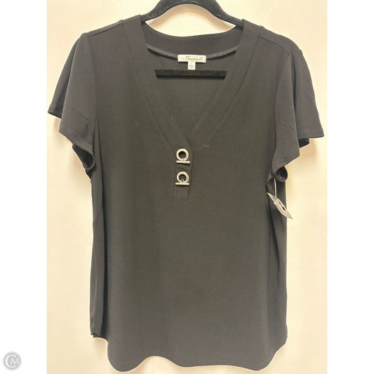 Top Short Sleeve By 89th And Madison In Black, Size: L