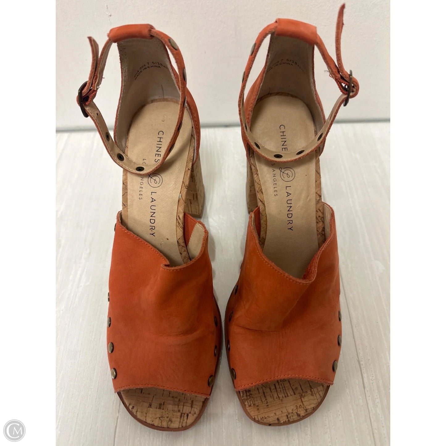 Shoes Heels Block By Chinese Laundry In Orange, Size: 7