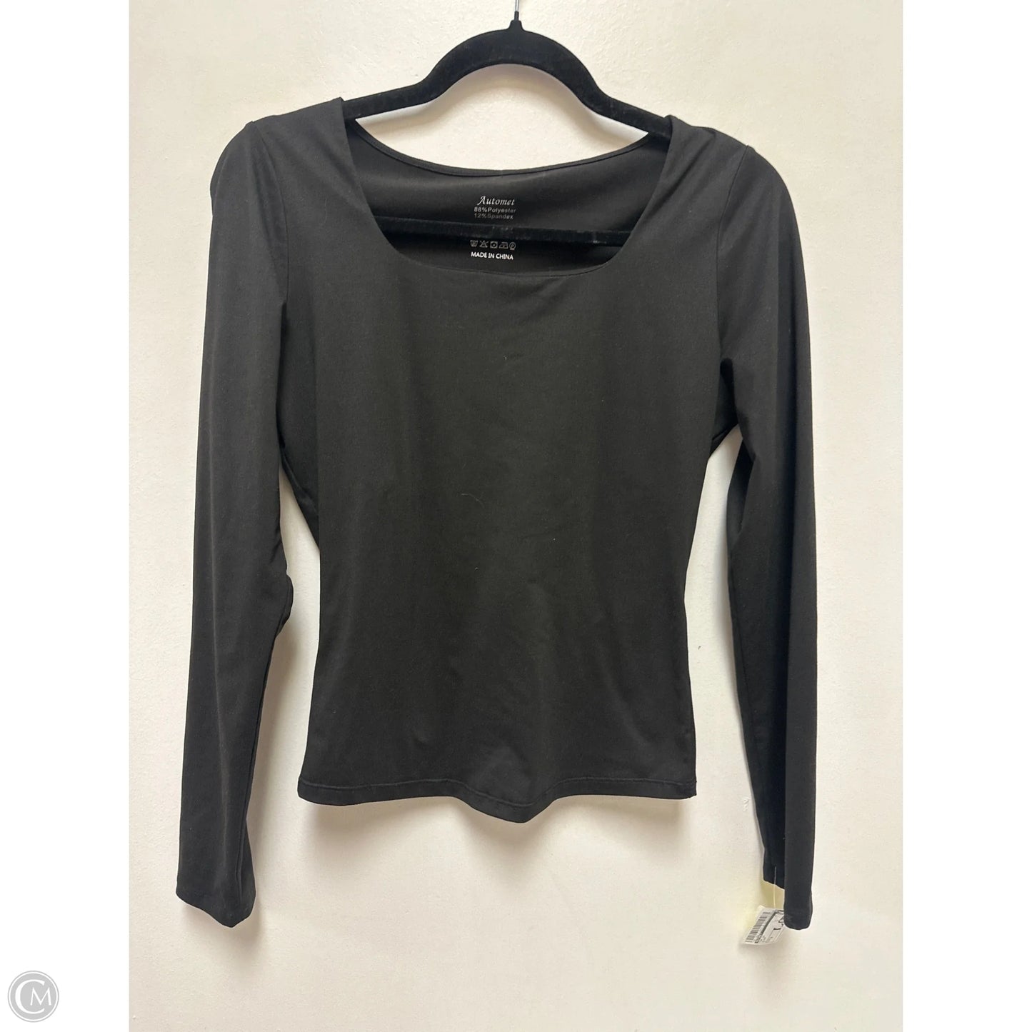Top Long Sleeve By Automet In Black, Size: S
