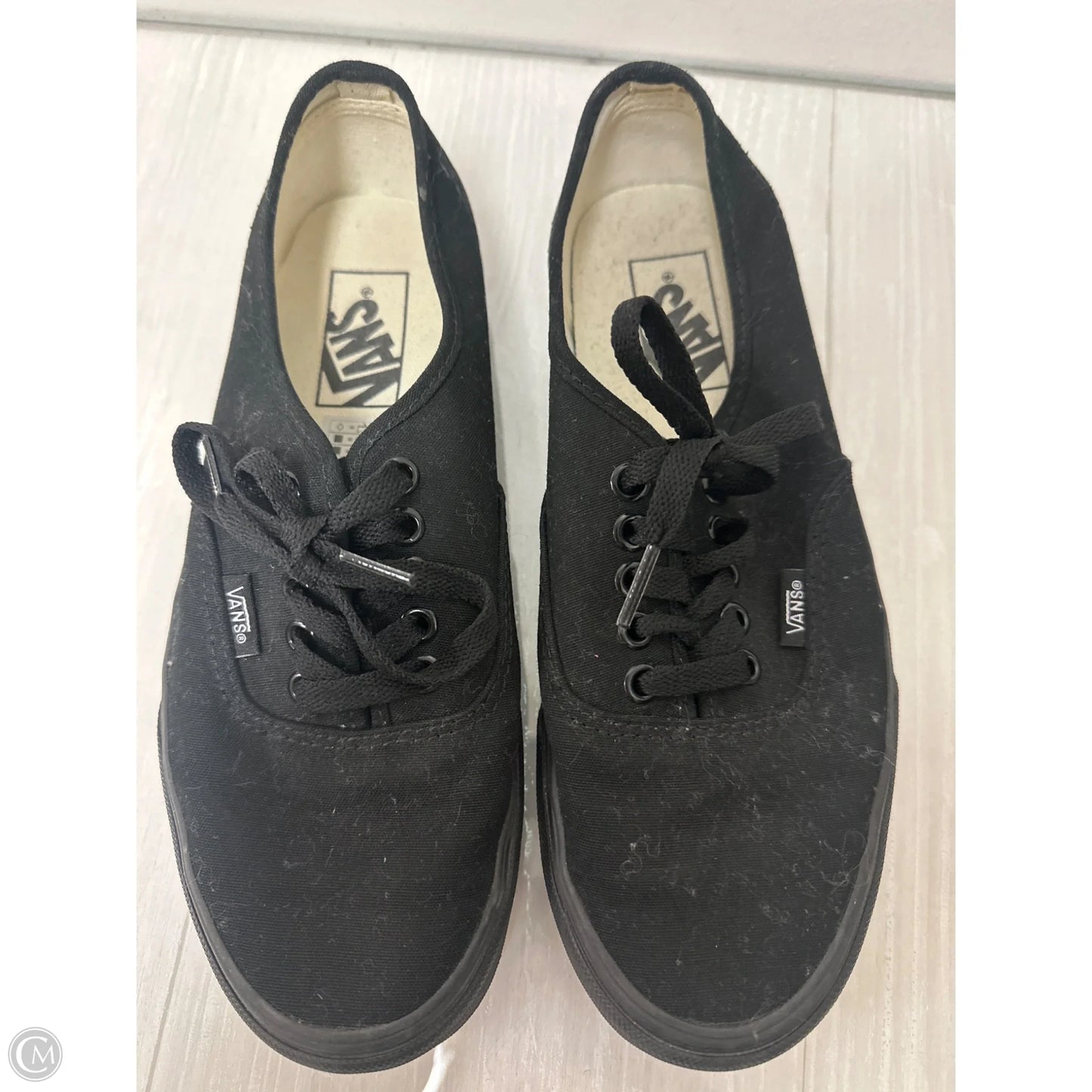 Shoes Flats By Vans In Black, Size: 8