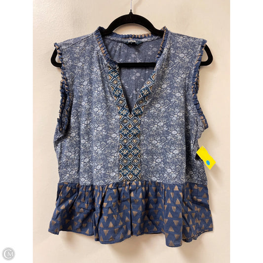 Top Sleeveless By Lucky Brand In Blue, Size: M