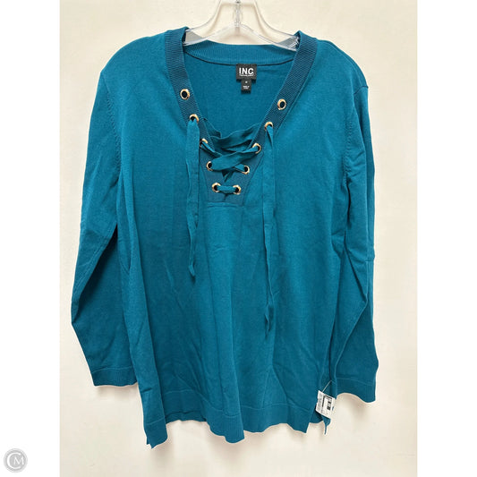 Top Long Sleeve By In Charge In Teal, Size: M