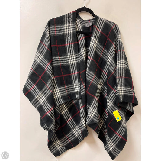 Shawl By Clothes Mentor In Black & Red, Size: Osfm