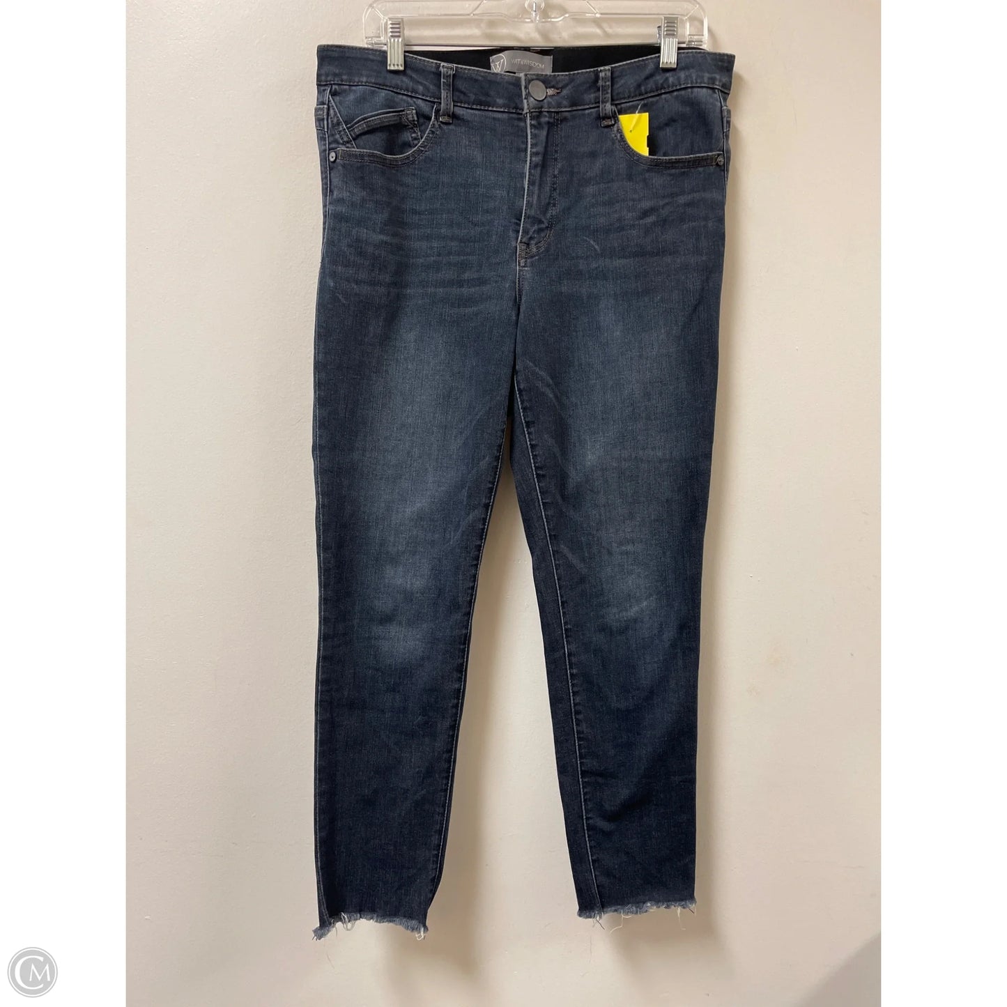 Jeans Skinny By Wit & Wisdom In Blue Denim, Size: 12