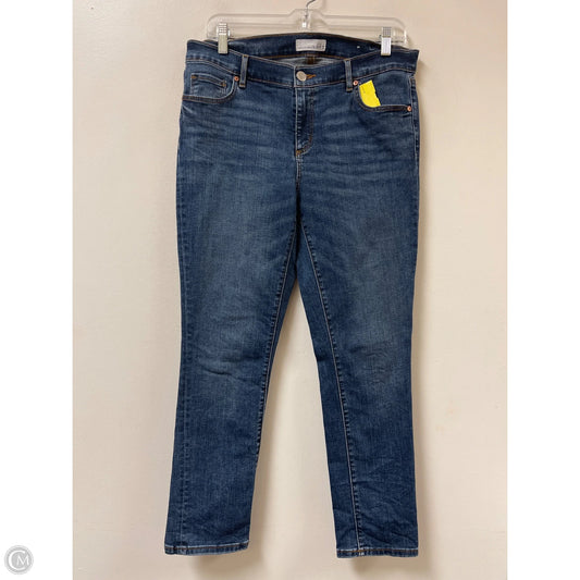 Jeans Skinny By Loft In Blue Denim, Size: 10