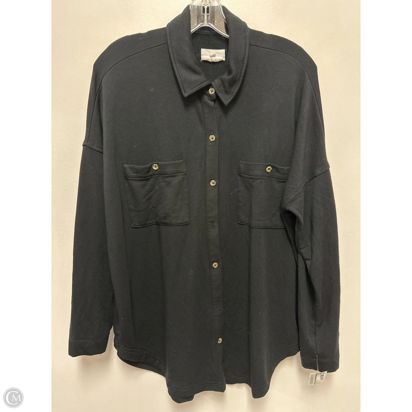 Blouse Long Sleeve By Lou And Grey In Black, Size: M