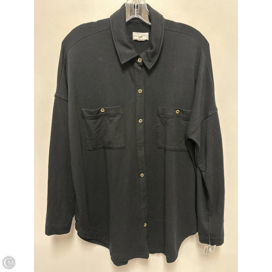 Blouse Long Sleeve By Lou And Grey In Black, Size: M