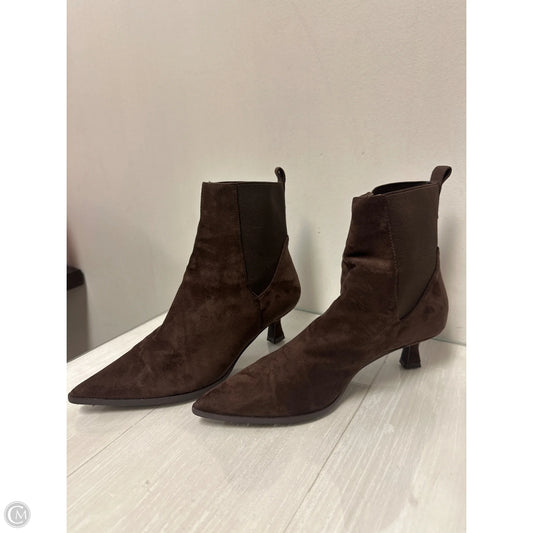 Boots Ankle Heels By Chinese Laundry In Brown, Size: 8