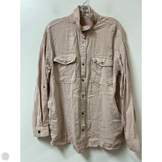 Blouse Long Sleeve By Be Cool In Pink, Size: L