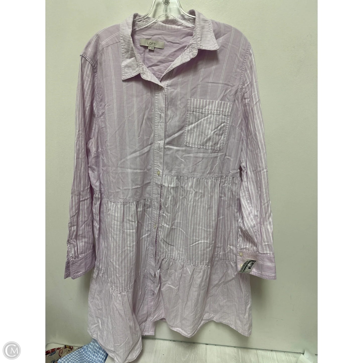 Dress Casual Midi By Loft In Purple, Size: Xl
