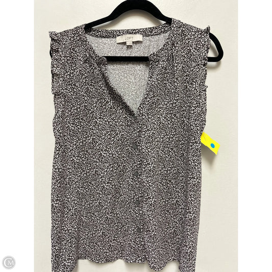 Top Sleeveless By Loft In Brown, Size: M